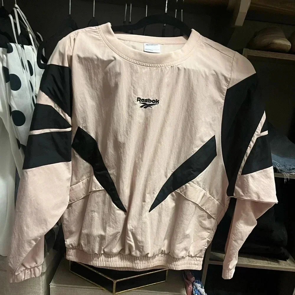Women’s Reebok Classic Vector Crew Sweatshirt | Pink Black | Size XS - Picture 6 of 6